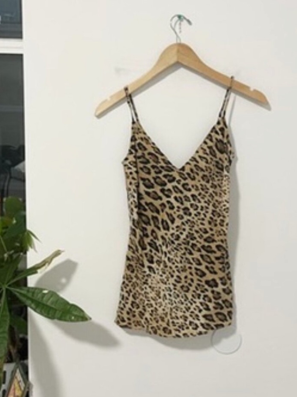 Frame Denim Leopard Print Satin Camisole Tank Top